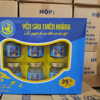 YẾN SÀO THIÊN HOÀNG 25% KHÔNG ĐƯỜNG (6 lọ/hộp) giá sỉ