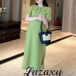 Váy, Đầm Suông Cổ Sen Chất Đũi Gân From Rộng Chất Mát Mặc Hè phù hợp bầu bí đi biển Lazaxy