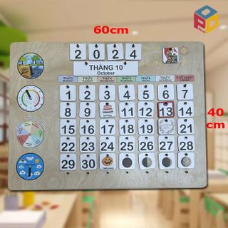 Bảng Lịch Montessori CB01 - Công Cụ Học Tập Cho Trường Mầm Non & Tiểu Học