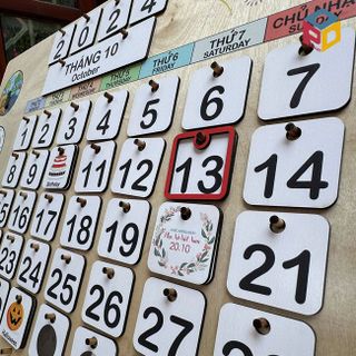 Bảng Lịch Montessori CB01 - Công Cụ Học Tập Cho Trường Mầm Non & Tiểu Học