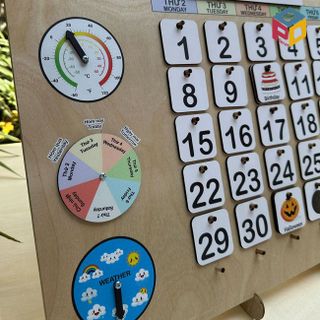 Bảng Lịch Montessori CB01 - Công Cụ Học Tập Cho Trường Mầm Non & Tiểu Học