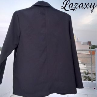 Áo blazer khoác ngoài dài tay form rộng Bigsize 60-85kg trơn basic  chất dày dặn phong cách thanh lịch Lazaxy