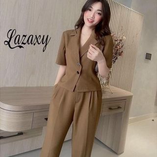 Đồ bộ bigsize nữ set vest dự tiệc đi chơi sang chảnh kiểu vest 2 nút Lazaxy 50 - 85 kg