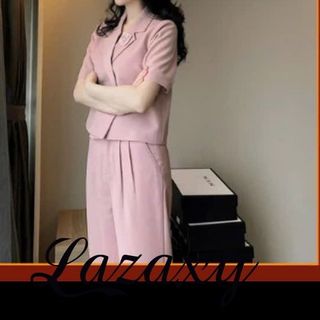Set bộ vest bigsize nữ tay ngắn dự tiệc đi chơi sang chảnh kiểu 2 nút đắp  Lazaxy 50 - 85 kg