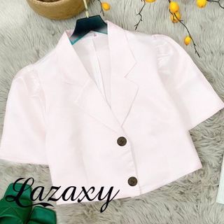 Áo thiết kế siêu xinh croptop cổ vest Lazaxy phù hợp dạo phố, dự tiệc, áo bigsize croptop, áo kiểu áo blazer