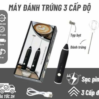 Máy Đánh Trứng Cầm Tay 3 Tốc Độ SẠC PIN LOẠI MỚI, Máy Tạo Bọt Cafe và làm CAPPUCHINO TẠI NHÀ, 2 Đầu Khuấy Inox, Máy Đánh Trứng Cao Cấp HÀNG MỚI Đẳng Cấp Khi Sử Dụng, Phới Đánh Trứng Mini. giá sỉ