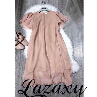Váy đầm bầu thiết kế 2 lớp dáng suông, Đầm dự tiệc cao cấp vải voan tơ nến Lazaxy đủ size 50-75kg