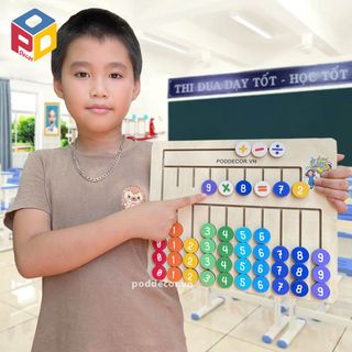 Đồ choi giáo dục Bảng tính bằng gỗ cho trẻ mầm non tiểu học MT02
