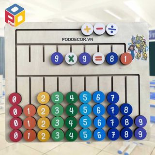 Đồ choi giáo dục Bảng tính bằng gỗ cho trẻ mầm non tiểu học MT02