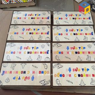 Đồ chơi lắp ghép Bộ sưu tập đồng phục bằng gỗ cho trẻ mầm non