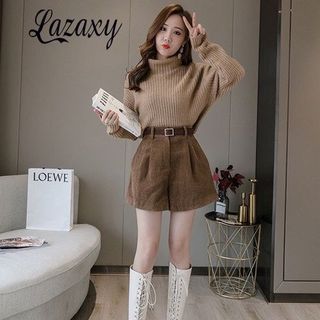 Quần Short Nữ Nhung Tăm Lazaxy  Ấm Đẹp phù hợp đi chơi, dáng chuẩn đẹp, quần đùi Nữ nhung tăm