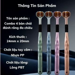 Hộp 4 Bàn Chải Đánh Răng LIGHBULB 3 Chiều Sang Trọng Luxury Lông Mềm Mại Bảo Vệ Lợi