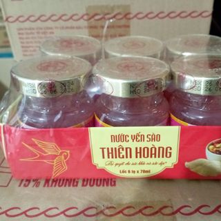 LỐC YẾN SÀO THIÊN HOÀNG 45% HƯƠNG HOA ANH ĐÀO (LỐC 6 LỌ)