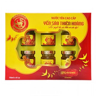 YẾN SÀO THIÊN HOÀNG 12% KÈM TÚI (HỘP 6 LỌ)