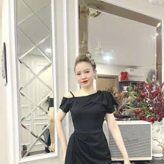 Đầm lệch vai nơ cao cấp - New Fashion