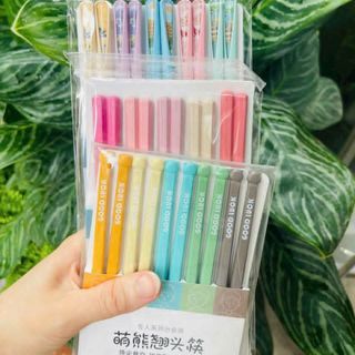 Bộ 5 Đôi Đũa 6 cạnh Chịu Nhiệt Cao Màu sắc Xinh Xắn kẹp ngọt đáng yêu