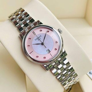 ĐỒNG HỒ NỮ TRUNG CẤP TISOT MẶT HỒNG XINH