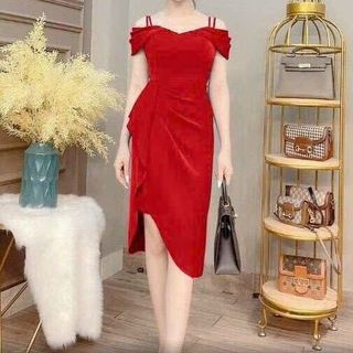 Đầm trễ vai hai dây cao cấp New Fashion
