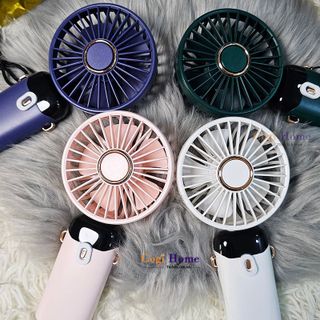 Sỉ Quạt Cầm Tay Mini Sạc Điện Pin Trâu 10000mAh Quạt Mini Đeo Cổ 5 Cấp Độ Gió Có Màn Hình LED N15