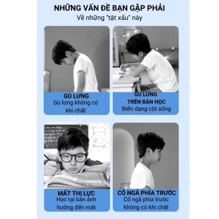 Đai đeo cổ hỗ trợ điều chỉnh chống gù, nẹp cổ có đệm đàn hồi chất liệu silicone an toàn cho bé