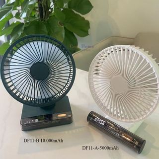 Sỉ Quạt Mini Xoay Tự Động Để Bàn Tích Điện Pin Trâu 10000mAh Chạy Êm Gió Mạnh
