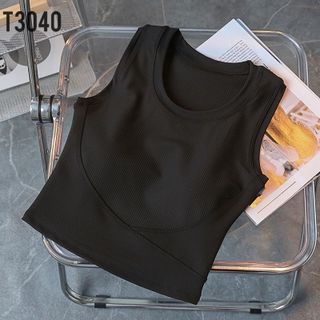3040 Về lại sll mã siêu siêu hot! Kết hợp dc với chân váy ạ! Croptop tăm gân LULU mút ép rất cao cấp ! 6 màu- ML