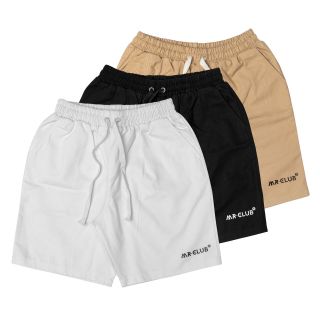 Quần Short Kaki Unisex in logo Mr Club chất liệu cao su cao thành