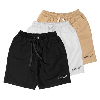 Quần Short Kaki Unisex in logo Mr Club chất liệu cao su cao thành