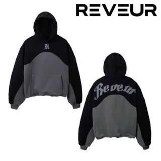 Áo hoodie REVEUR phối màu như hình thêu 2 mặt trước sau, nón 2 lớp cùng màu, nách tộng from to. Giá sỉ - giá bán buôn