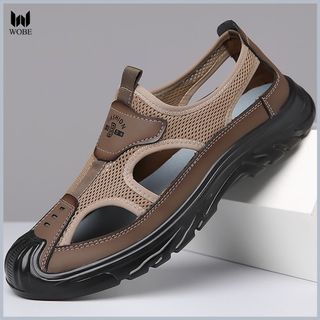Mùa Hè Thoáng Khí Nam Baotou Dép Lưới Rỗng Lỗ Giày Ngoài Trời Chống Trơn Trượt Nhẹ Thể Thao Giày Đi Biển GN08