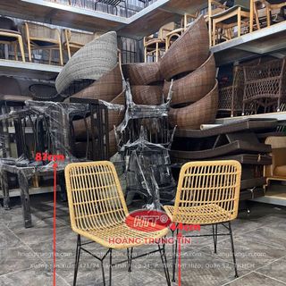 Ghế mây tre nhựa cafe theo yêu cầu bàn ghế mây cafe cao cấp