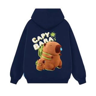 Áo hoodie CAPYBARA in pét xịn không bong tróc bền chắc, chất nỉ pe dày dặn. Giá sỉ - giá bán buôn