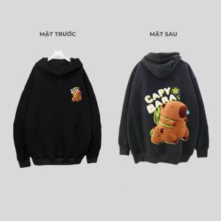 Áo hoodie CAPYBARA in pét xịn không bong tróc bền chắc, chất nỉ pe dày dặn. Giá sỉ - giá bán buôn