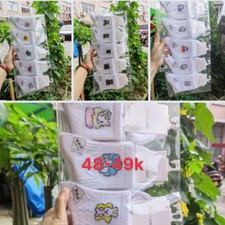 Tất ngắn lở viền hình đủ loại giá trên sản phẩm