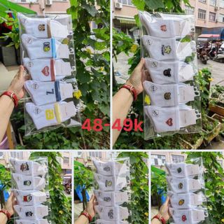 Tất ngắn lở viền hình đủ loại giá trên sản phẩm