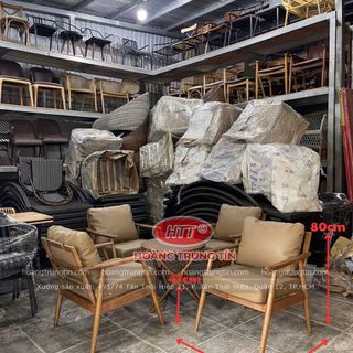 Sofa gổ nệm cafe giá rẻ sofa chân tiện