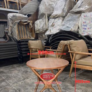 Sofa gổ nệm cafe giá rẻ sofa chân tiện