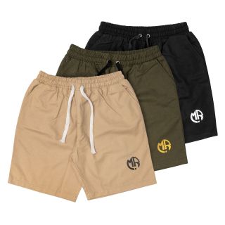 Quần short kaki unisex in logo MR cao thành