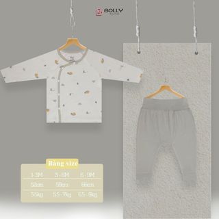 Bộ Bolly cạp cao quần màu áo in hình - mã mới