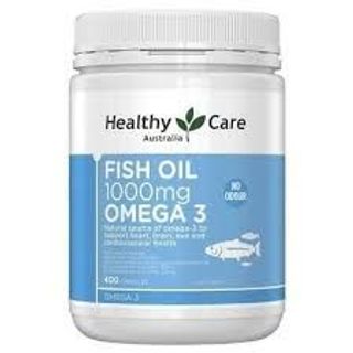 DẦU CÁ OMEGA 3 HEALTHY CARE FISH OIL 1000MG SÁNG MẮT, TĂNG THỊ LỰC 400 VIÊN.