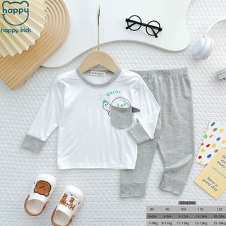 Bộ dài thun lạnh phối bảng màu Hàn Quốc - túi tại thú