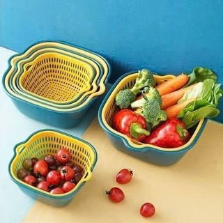 BỘ THAU RỔ NHỰA 6 MÓN