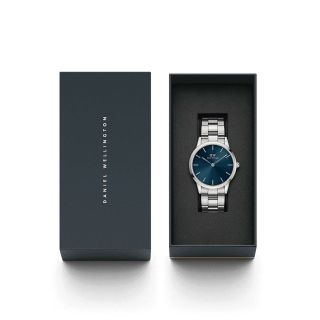 ĐỒNG HỒ NAM NỮ CAO CẤP D.W ICONIC DÂY THÉP BẠC MẶT XANH KÈM TEM BẢO HÀNH ĐIỆN TỬ 1