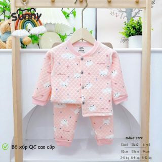 Xốp trần bông vải cotton sợi tre cao cấp SUNNY - size 1-3