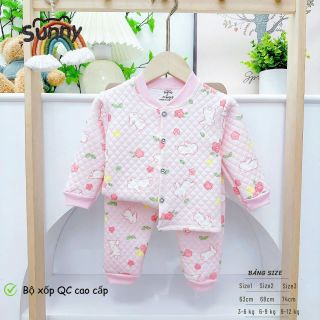 Xốp trần bông vải cotton sợi tre cao cấp SUNNY - size 1-3