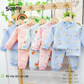 Xốp trần bông vải cotton sợi tre cao cấp SUNNY - size 1-3