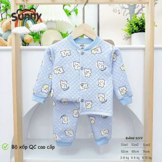 Xốp trần bông vải cotton sợi tre cao cấp SUNNY - size 1-3