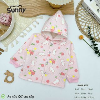 Áo mũ vải xốp trần bông cotton sợi tre cao cấp QC