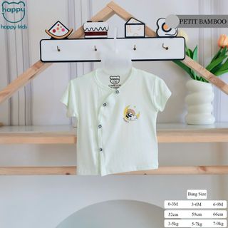 Áo cộc Happy - chất liệu Petit Sợi Tre Quảng Châu