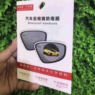 2 miếng dán gương chống nước cho ô tô xe máy